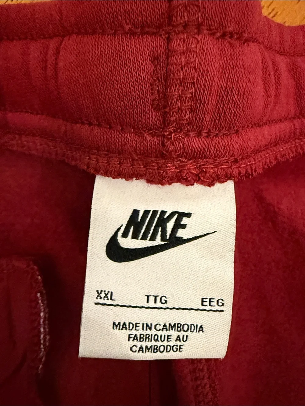 Nike Club Red Jogger Pants Futura Logo Men's Size XXL Tapered Leg FN3094-677